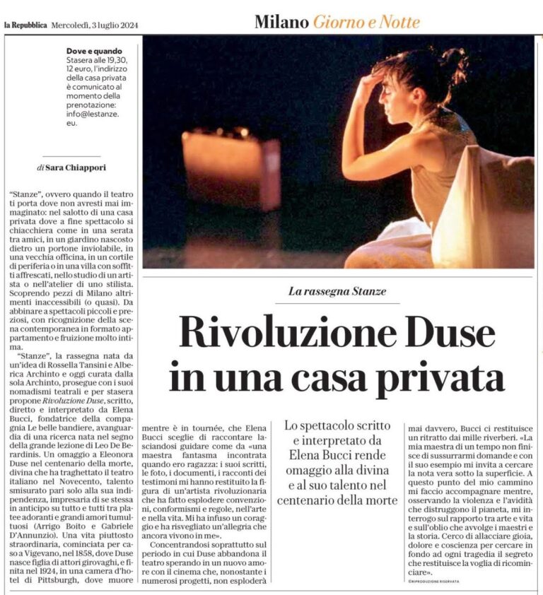 Rivoluzione Duse in una casa privata