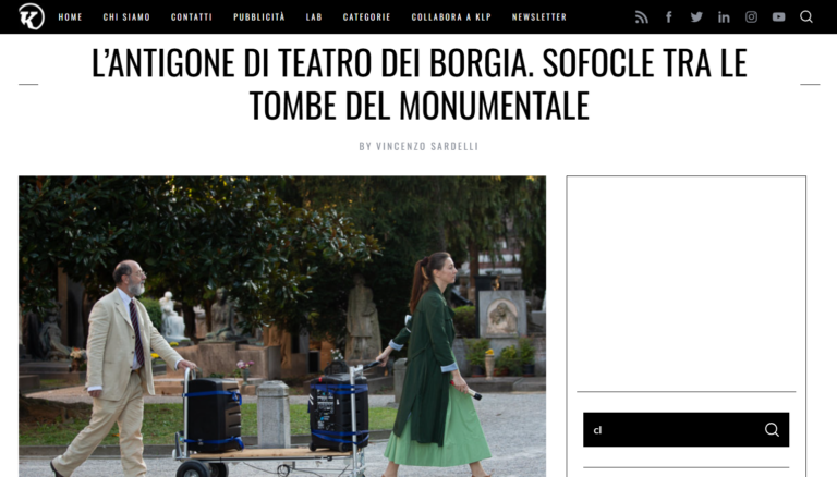 L'Antigone di Teatro dei Borgia. Sofocle tra le tombe del Monumentale