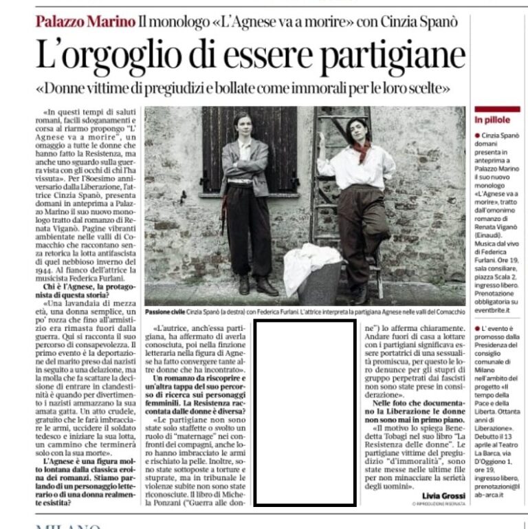 L'orgoglio di essere partigiane