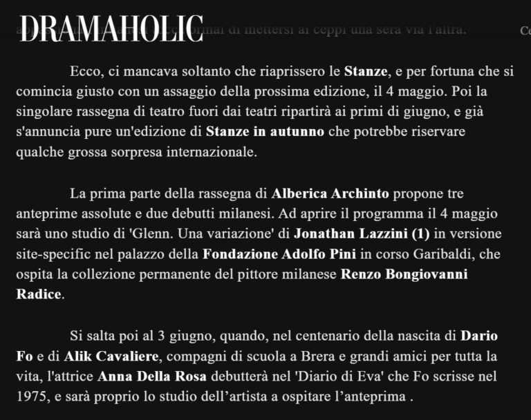 Spettatori milanesi in catene, riaprono anche le Stanze: s'attende un'altra ora Daria, ma intanto c'è una Variazione
